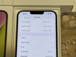 iPhone 14 Plus 6,7 inchi, culoare Starlight, Cutie Completă + Fast Charge Cadou — miniatura 3