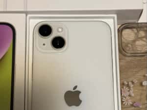 iPhone 14 Plus 6,7 inchi, culoare Starlight, Cutie Completă + Fast Charge Cadou — miniatura 4