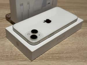 iPhone 14 Plus 6,7 inchi, culoare Starlight, Cutie Completă + Fast Charge Cadou — miniatura 6