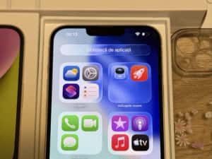 iPhone 14 Plus 6,7 inchi, culoare Starlight, Cutie Completă + Fast Charge Cadou — miniatura 8