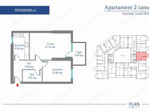 Militari-Metrou Preciziei -2 Camere , 58.2 mp, Ideal Investitie sau Locuinta — miniatura 10