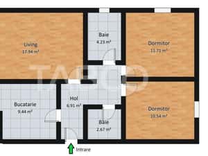 Apartament cu 3 camere decomandate in zona Turnisor din Sibiu — miniatura 5