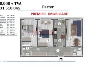 3 Camere Gata de Mutare | Bloc Finalizat 2025 | 75 mp Utili — miniatura 4