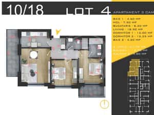 3 camere decomandat Titan Pallady  Metrou Nicolae Teclu — miniatura 3