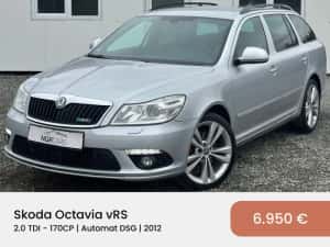 Skoda Octavia vRS 2.0 TDI 2012 DSG 170CP | RATE / TRANSPORT / NUMERE — miniatura 9