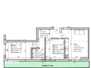 Apartament 3 camere cu gradina proprie 52 mp Leordeni Penny. — miniatura 4