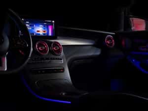 Grile Ventilatie Iluminate 64 culori Mercedes C-Class / GLC Fata/Spate — miniatura 4