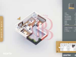 3 camere cu terasa 53mp Parcare Gratis 7min Metrou N. Teclu — miniatura 5