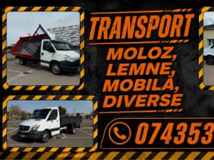 Transport moloz, mobila, lemne si diverse!