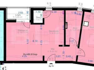 Apartament 2 Camere | 61 mp Utili  | Zona Aradului — miniatura 4