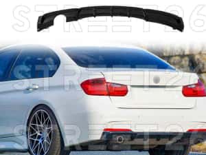 Difuzor Bara Spate Evacuare Stanga BMW Seria 3 F30 F31 M Negru Lucios — miniatura 6
