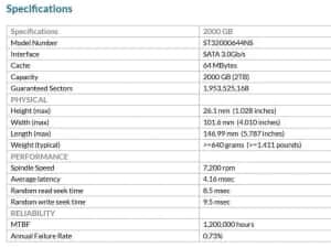 Seagate Constellation 2TB 7200RPM SATA 6Gb/s 64MB cache ST32000644NS — miniatura 4