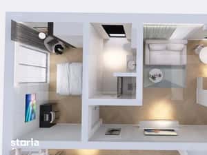 Apartament cu 2 camere, in suprafat utila de 43,20 mp, zona Bradet — miniatura 3
