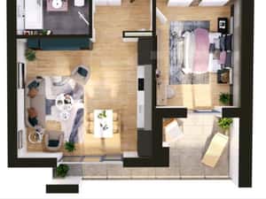 Comision 0 | Apartament de vanzare,  2 camere, 54  mp, zona Torontalul — miniatura 4