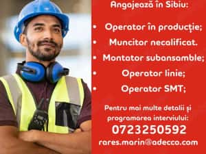 Angajam operator in productie - Sibiu