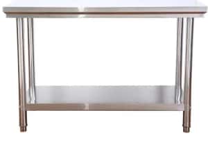 Oferta!!!masa de inox cu polita 200x70x85H pret 1400 lei,NOUA — miniatura 2