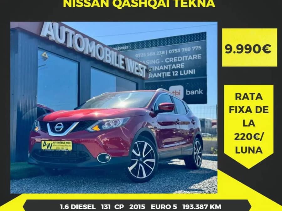 Nissan Qashqai Automată 130 HP Diesel - 2015 — fotografie 1 din 7