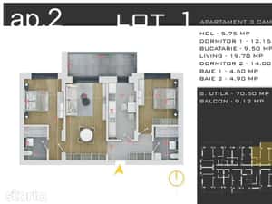 Direct dezvoltator Apartament 3 camere Gura Arieșului Pallady — miniatura 5