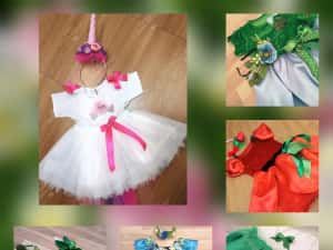 Costum garoafa rochita  rosie copii serbare spectacol halloween — miniatura 5