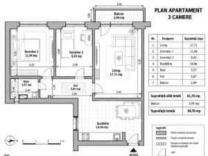 Vanzare Apartament 3 camere Lujerului, Militari, metrou, 65 mp, renovat, mobilat, parcare, proprietar, Plaza, AFI Cotroceni, Parcul Liniei, etaj 9/10 — miniatura 9