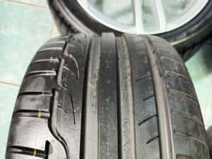 Roti/ jante aliaj R17 originale Vw Golf Passat Caddy 225/45/17 Dunlop — miniatura 9