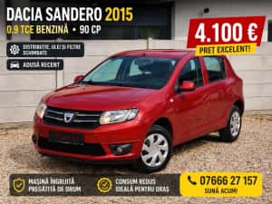 Dacia Sandero 2015 , 0.9 TCe Benzina  , Euro 5 , Adusa recent — miniatura 9