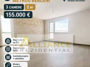3 MINUTE METROU BERCENI - 3 CAMERE 2 AI - 155.000eur