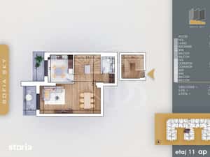 3 camere cu Scara Interioara Mutare Rapida 7min Metrou — miniatura 4
