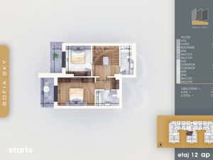 3 camere cu Scara Interioara Mutare Rapida 7min Metrou — miniatura 5