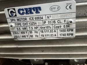 Motor NOU 5,5 kw—1450 rot/min, 7,5 HP, CHT, made in ITALY — miniatura 3