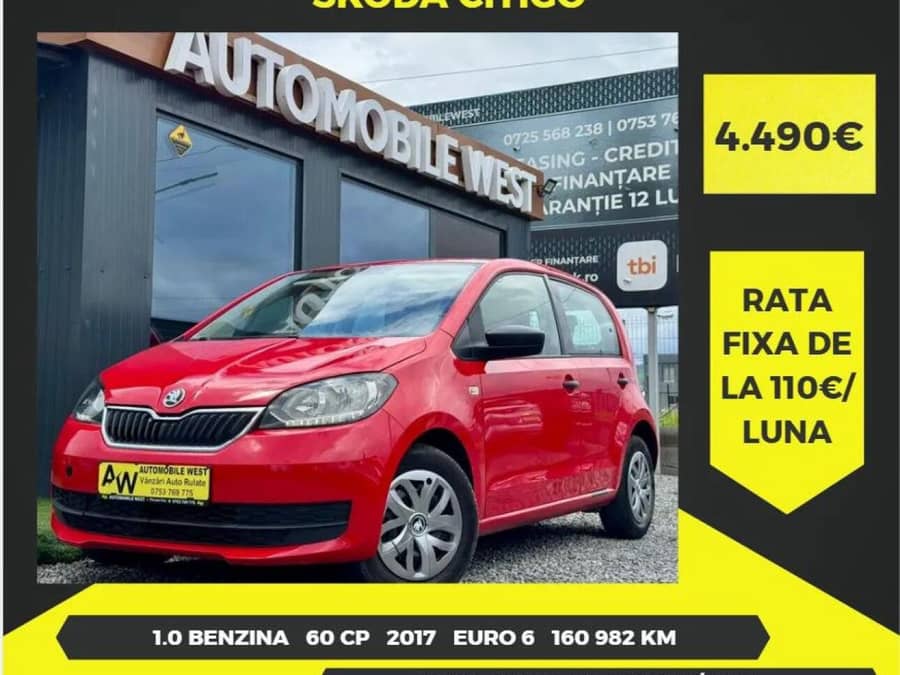Skoda Citigo 2017 - Vehicul Second-Hand — fotografie 1 din 7