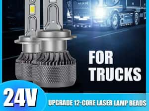 Două Becuri Led H1,H4,H7,H8,H9,H11, EXCLUSIV 24V-36V (24000LM/200W) — miniatura 8