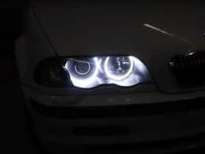 Kit inele Angel Eyes Cotton LED BMW Seria 3 E46 NFL, 131mm - 146mm — miniatura 2