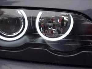 Kit inele Angel Eyes Cotton LED BMW Seria 3 E46 NFL, 131mm - 146mm — miniatura 3