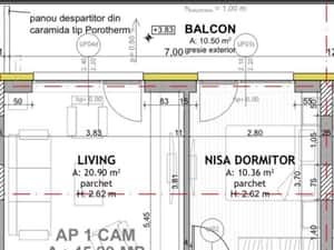 Apartament de 2 camere, 45 mp, zona Eroilor — miniatura 5