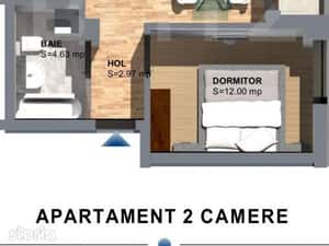 Apartament 2 camere, 55 mp, zona Torontalului — miniatura 4
