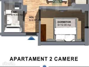 Apartament 2 camere, 55 mp, zona Torontalului — miniatura 5