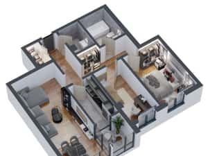 Apartament 3 Camere | 83 mp | Comat Towers | Pacurari | Dacia — miniatura 4