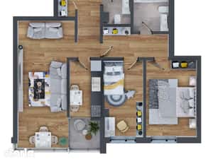 Apartament 3 Camere | 83 mp | Comat Towers | Pacurari | Dacia — miniatura 5