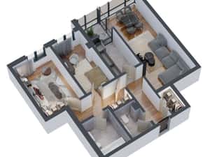 Apartament 3 Camere | 83 mp | Comat Towers | Pacurari | Dacia — miniatura 6