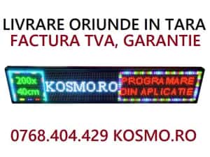200x40 CM Firma luminoasa LED RGB +temperatura Caseta reclama exterior