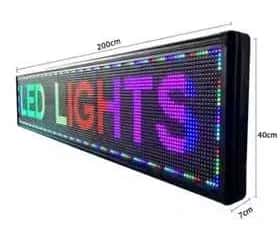 200x40 CM Firma luminoasa LED RGB +temperatura Caseta reclama exterior — miniatura 3