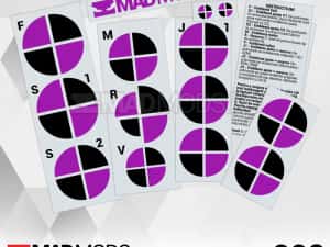 Set Stickere Embleme Negru cu Mov BMW Seria 1 2 3 4 5 6 7 8 X i M — miniatura 10