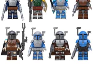 Set 8 Minifigurine tip Lego Star Wars: The Mandalorian Armor and Guns