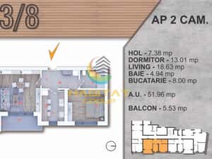 Piata Alba Iulia 2 camere decomandat 57 mp bloc tip BOUTIQUE — miniatura 4