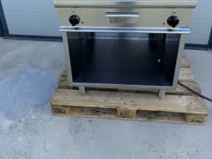 Gratar / plita electrica profesionala striata - 2 zone de gatit - suport inox - linia 700 - Italia - model nou
