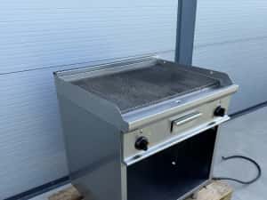Gratar / plita electrica profesionala striata - 2 zone de gatit - suport inox - linia 700 - Italia - model nou — miniatura 4