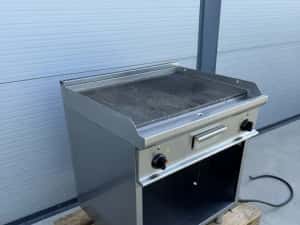 Gratar / plita electrica profesionala striata - 2 zone de gatit - suport inox - linia 700 - Italia - model nou — miniatura 9