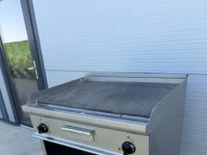 Gratar / plita electrica profesionala striata - 2 zone de gatit - suport inox - linia 700 - Italia - model nou — miniatura 10