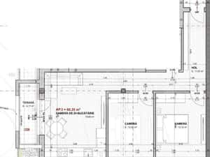 Apartament modern, semifinisat, cu 3 camere, 60 mp, etaj intermediar — miniatura 3
